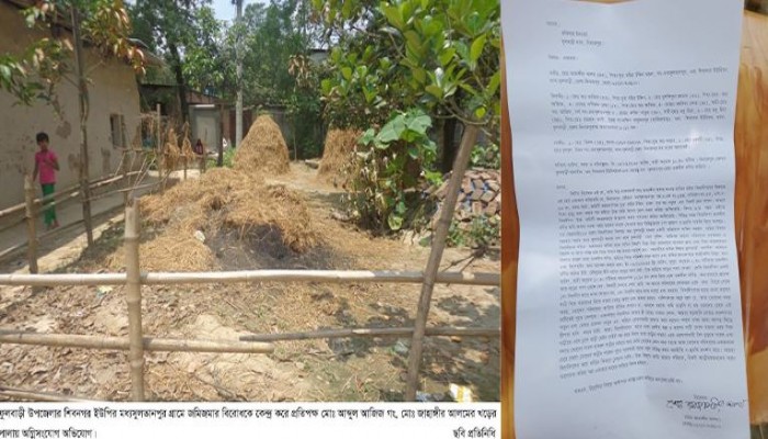 ফুলবাড়ীতে জমিজমার বিরোধকে কেন্দ্র করে প্রতিপক্ষের খড়ের পালায় আগুন