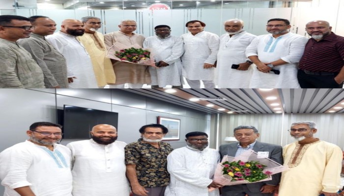 বিএনপির জাতীয় স্থায়ী কমিটির সদস্যদের সাথে দক্ষিণ সুরমা উপজেলা বিএনপির ফুলের শুভেচ্ছা
