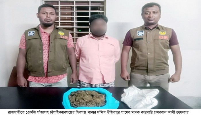 রাজশাহী নগরীতে গাঁজাসহ মাদক কারবারি গ্রেফতার
