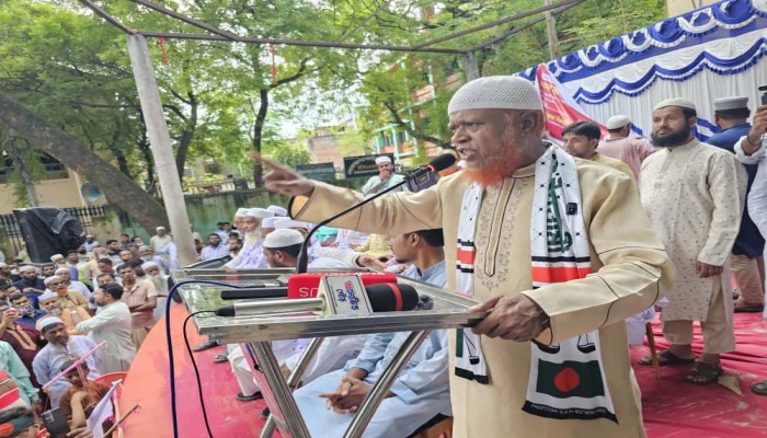 জুলাই সনদের আইনি ভিত্তি ও পিআর পদ্ধতিতে নির্বাচনসহ ৫ দফা দাবিতে চাঁপাইনবাবগঞ্জে জামায়াতে ইসলামীর বিক্ষোভ সমাবেশ