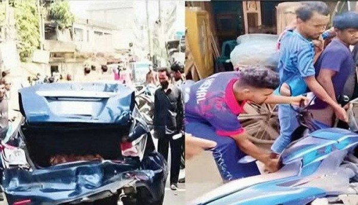 কটিয়াদীতে বেপরোয়া ট্রাকের ধাক্কায় আহত ৫ গণপিটুনিতে মুমূর্ষ চালকও হেলপার হাসপাতালে