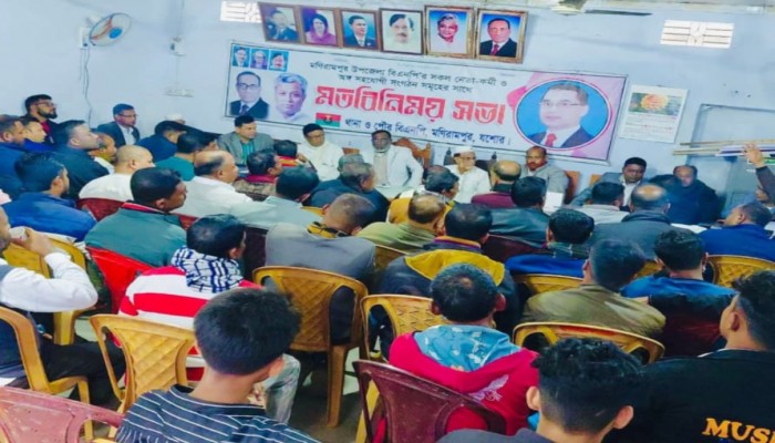 ২৮ নভেম্বর পথসভা সফল করতে মনিরামপুর উপজেলা বিএনপির ব্যাপক প্রস্তুতি সভা