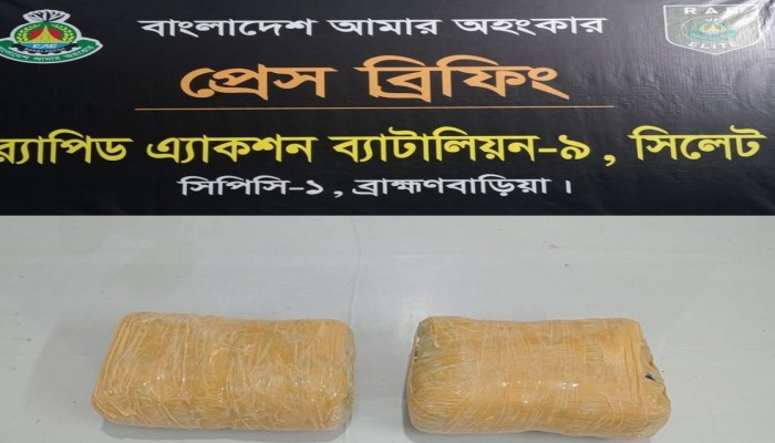 ​র‌্যাব-৯ এর অভিযানে ব্রাহ্মণবাড়িয়া থেকে ০৬ কেজি গাঁজাসহ ০১ জন  মাদক ব্যবসায়ী গ্রেফতার