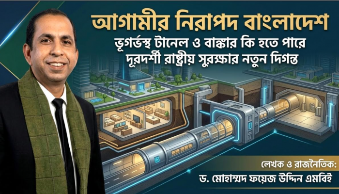 “ভূগর্ভস্থ টানেল ও বাঙ্কার: দূরদর্শী রাষ্ট্রীয় সুরক্ষার এক নতুন দিগন্ত” -ড. মোহাম্মদ ফয়েজ উদ্দিন, এমবিই