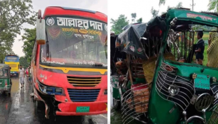 ​পূর্বধলায় বাস–সিএনজি মুখোমুখি সংঘর্ষে নিহত ২, আহত ৩