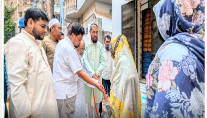 কাফরুলে ফ্রি পানির পাম্প উদ্বোধন  ডিএনসিসিকে সর্বাধুনিক নগরীতে পরিণত করতে জামায়াত প্রার্থীদের বিজয়ী করতে হবে-মোহাম্মদ সেলিম উদ্দিন।