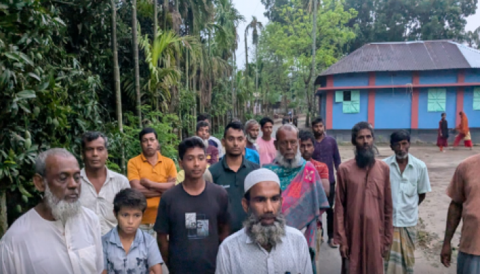 ​বড়াইগ্রামে রাস্তার জায়গা দখল করে বাগান তৈরি বাধা দেয়ায় গ্রামবাসীর নামে একাধিক মামলা