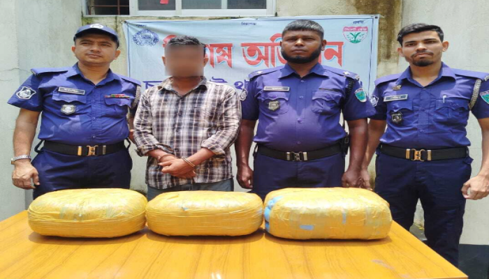 চুনারুঘাটে ৯ কেজি গাঁজাসহ আটক ১ ‎মাদক পরিবহনে ব্যবহৃত পিকআপ জব্দ
