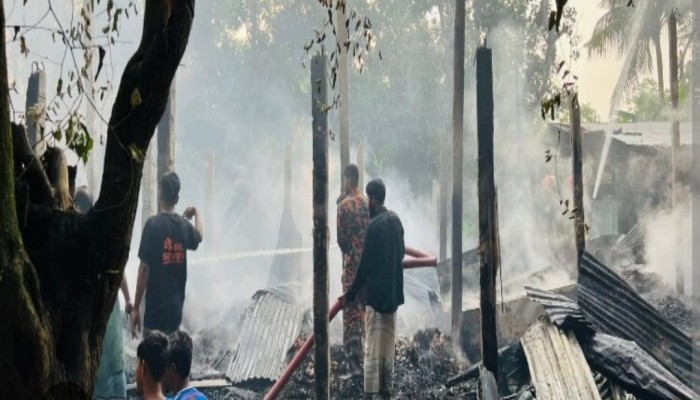বোয়ালখালীতে আগুনে পুড়ল ৫ ঘর