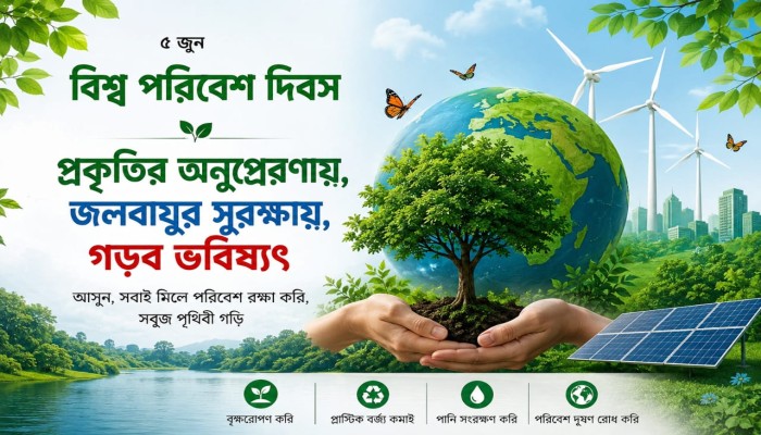বিশ্ব পরিবেশ দিবস আজ: জলবায়ু সংকট মোকাবিলায় সম্মিলিত উদ্যোগের আহ্বান