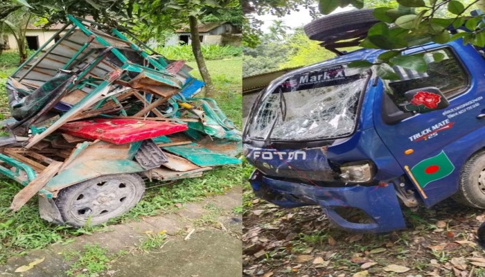 কেন্দুয়ায় পিকআপ-অটোরিকশার মুখোমুখি সংঘর্ষে চালক নিহত, আহত ১