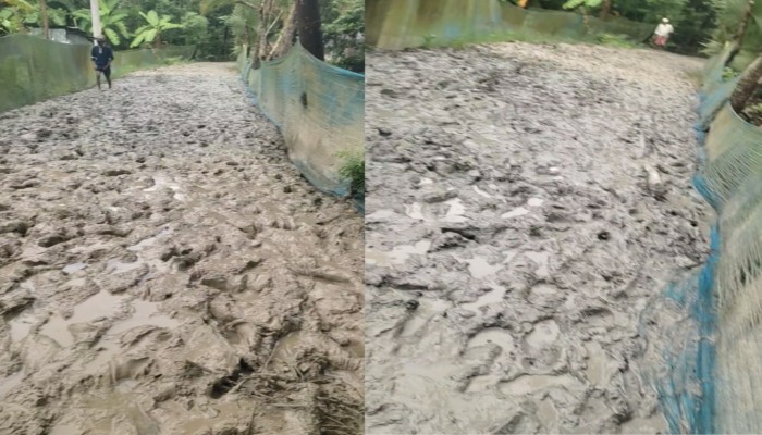 পটুয়াখালীতে কাঁচা রাস্তায় হাঁটুপানি ও কাদা: চরম দুর্ভোগে মুসল্লি ও স্থানীয়রা