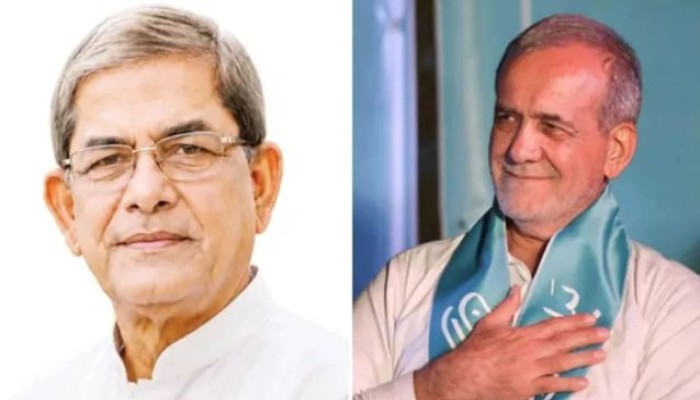 রাষ্ট্রপতি মির্জা ফখরুলকে ইরানের প্রেসিডেন্টের অভিনন্দন