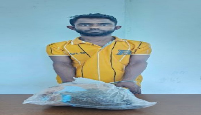 হিজলায় গাঁজা সহ আটক ১