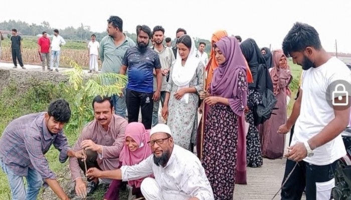 কালিহাতীতে সাম্যের পথের উদ্যোগে কৃষ্ণচূড়া গাছ রোপণ