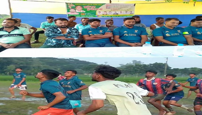 হোসেনপুরে আরাফাত রহমান কোকোর স্মৃতিতে গ্রামীণ ফুটবল টুর্নামেন্ট।