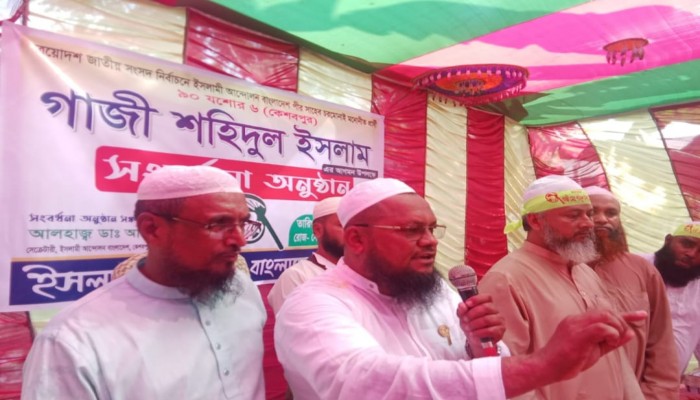 কেশবপুরে হাতপাখার এমপি প্রার্থী গাজী সহিদুল ইসলামের মটরসাইকেল শোডাউন