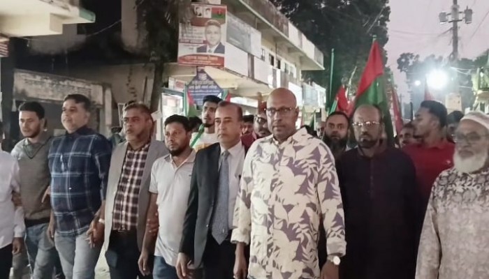 রাজাপুরে শেখ হাসিনার ফাঁসির দাবিতে বিএনপির বিক্ষোভ মিছিল ও মোটরসাইকেল শোডাউন