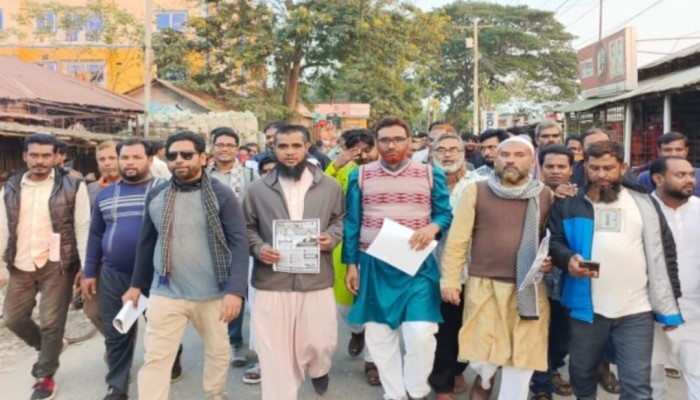 চারঘাটের নন্দনগাছীতে তারেক রহমানের ৩১ দফা বাস্তবায়নে বিএনপির গণসংযোগ