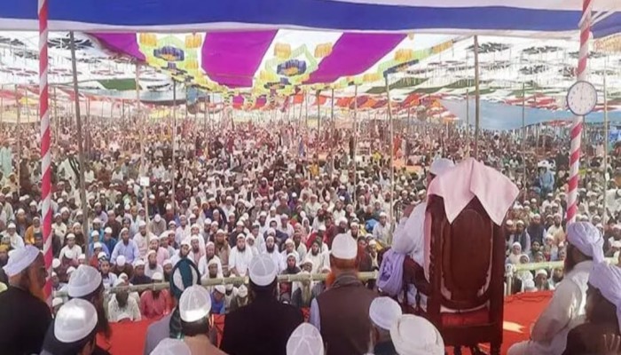 কুড়িগ্রামে ধরলা পাড়ে ৩ দিনব্যাপী ইজতেমায় মুসল্লিদের ঢল