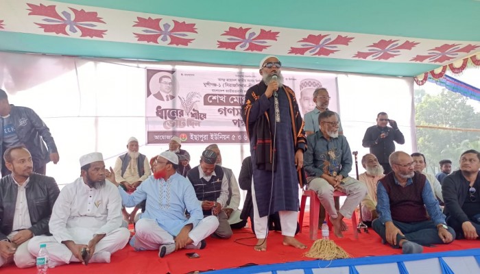 সিরাজদিখানে ধানের শীষ মার্কার নির্বাচনী পথসভা ও গণসংযোগ