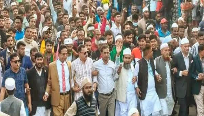 নির্বাচনী কাউনডাউনে মণিরামপুরে ধানের শীষের বিশাল মিছিল ও প্রচারণা সভা