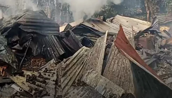 উজিরপুরে অগ্নিকাণ্ডে ৫ পরিবারের লক্ষাধিক টাকার ক্ষতি