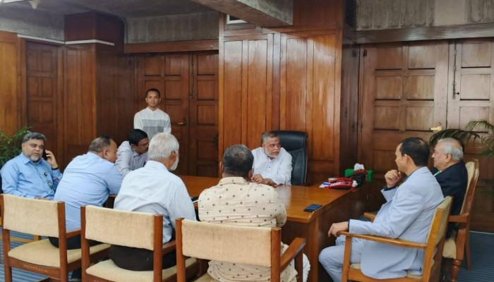 ​সিলেট বিভাগের সংসদ সদস্যদের সঙ্গে জাতীয় সংসদের হুইপ জি কে গউছ এমপির মতবিনিময়