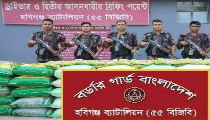 ​‎মাধবপুরে বিজিবির কড়া অভিযান: দুই ট্রাকে লুকানো ভারতীয় পণ্য জব্দ, সিজার মূল্য প্রায় ৬৬ লাখ টাকা