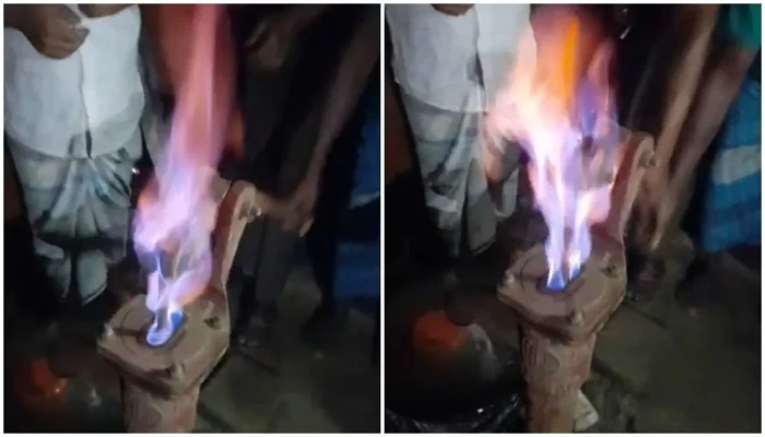 চাটখিলে নলকূপ দিয়ে উঠছে গ্যাস