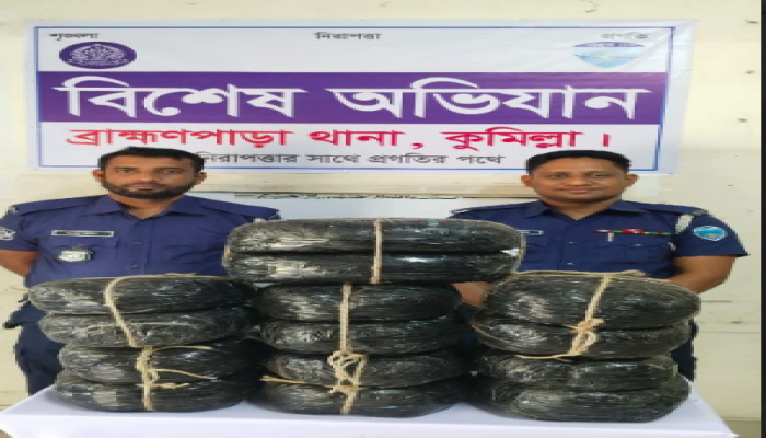 ব্রাহ্মণপাড়ায় ৪২ কেজি গাঁজা জব্দ