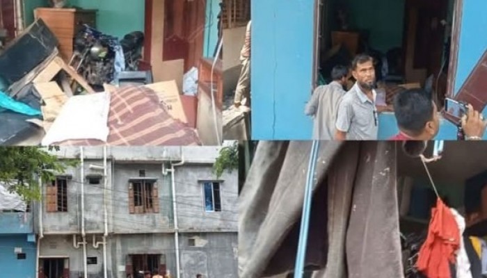 বরিশালে বিকট শব্দে বিষ্ফোরনে   উড়ে গেলো ভবনের দরজা-জানাল: বাবা-ছেলে দগ্ধ