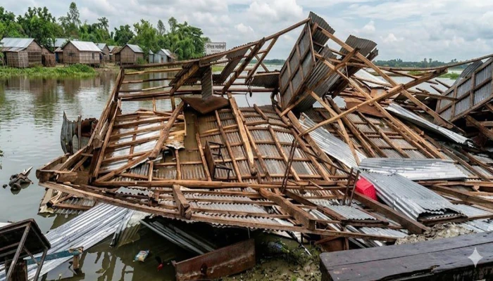 কালবৈশাখীর তাণ্ডবে প্রাথমিক বিদ্যালয় লন্ডভন্ড