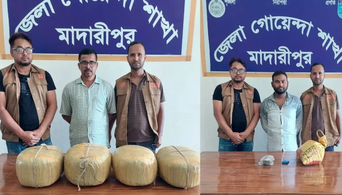 মাদারীপুরে গাঁজা ইয়াবাসহ দুই মাদক কারবারি গ্রেপ্তার