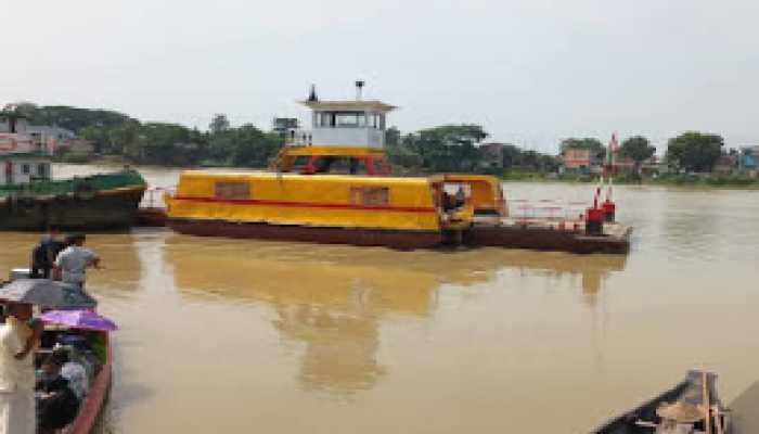 কুশিয়ারা নদী পারাপারে নতুন অধ্যায়,রাজনগর-বালাগঞ্জ ঘাটে ভিড়লো নতুন ফেরি,