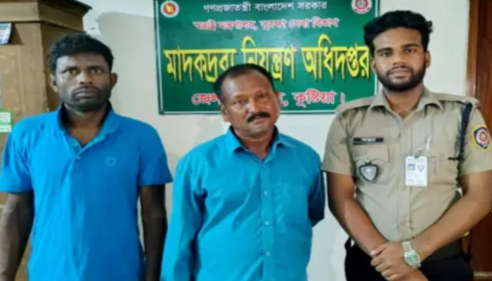 কুষ্টিয়ায় ৫০ গ্রাম গাঁজা ও ১০ পিস ইয়াবাসহ দুই মাদক কারবার আটক