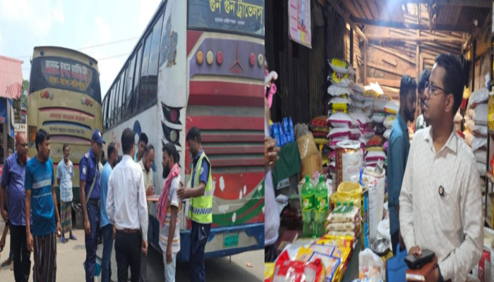 ভ্রাম্যমান আদালতের অভিযানে জরিমানা আদায়, দুইজনকে কারাদন্ড