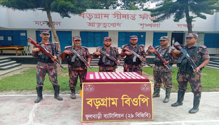ফুলবাড়ীতে বিজিবির অভিযানে ২ লাখ ৪ হাজার টাকার ভারতীয় নেশাজাতীয় ট্যাবলেট আটক