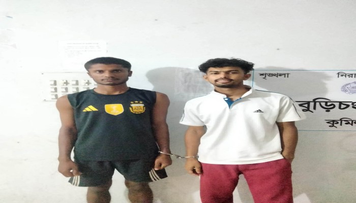 বুড়িচংয়ে কিশোর গ্যাংয়ের দুই সদস্য আটক