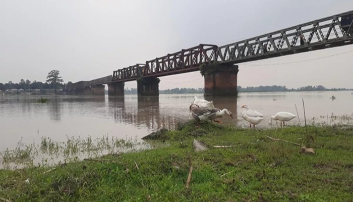 কুড়িগ্রামে বাড়ছে নদ-নদীর পানি, নিম্নাঞ্চলে বন্যার আশঙ্কা