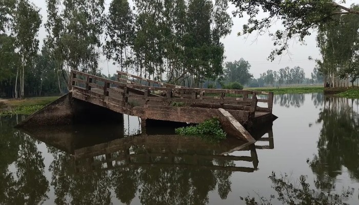 এক যুগ ধরে পড়ে আছে ভাঙা ব্রিজ, ২০ হাজার মানুষের ভোগান্তিতে চলাচল
