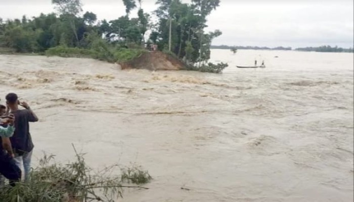 হবিগঞ্জে খোয়াই নদীর চরহামুয়া ও রাধাপুরে ভাঙ্গন কয়েক গ্রাম প্লাবিত ব্যাপক ক্ষতি
