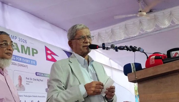 ঠাকুরগাঁওয়ে পাঁচ দিনব্যাপী বিনামূল্যের চক্ষু চিকিৎসা ক্যাম্প উদ্বোধন, স্বাস্থ্যসেবার উন্নয়নে সরকারের অগ্রগতির কথা জানালেন মির্জা ফখরুল