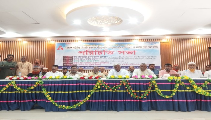 নবগঠিত ভোলা জেলা সিএনজি-হালকাযান পরিবহন শ্রমিক ফেডারেশনের পরিচিতি সভা অনুষ্ঠিত