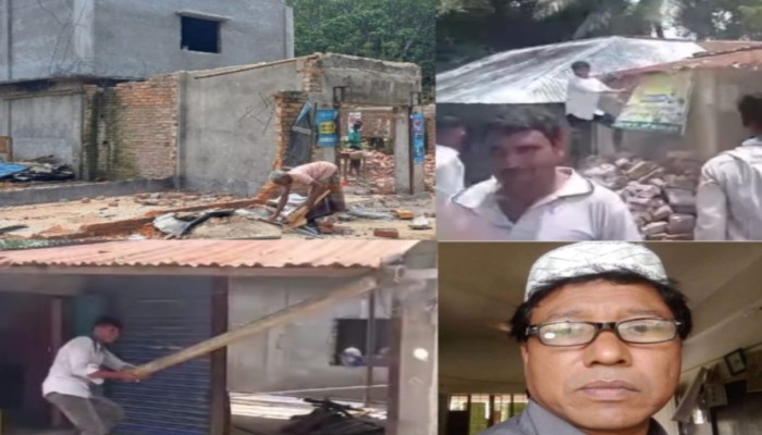 তানোরের ফিল্ম স্টাইলে ছাত্রদের দিয়ে ভাঙ্গা হলো দোকান ঘর" জানেন না বিদ্যালয়ের সভাপতি