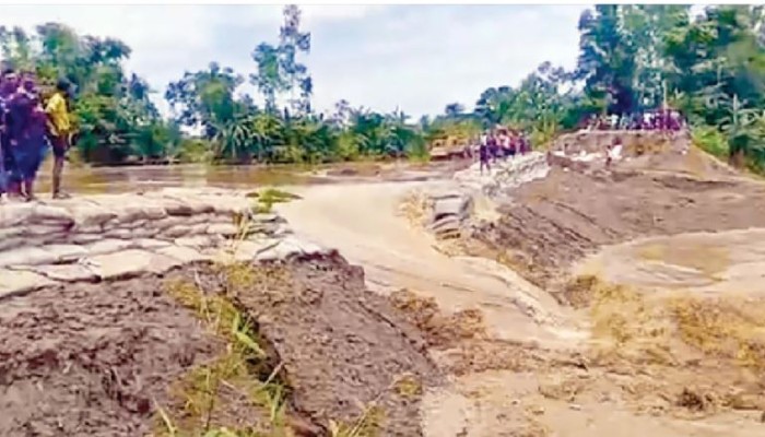 উজানের ঢলে বাঁ'ধ ভে'ঙে হবিগঞ্জের ২০ গ্রাম প্লা'বি'ত