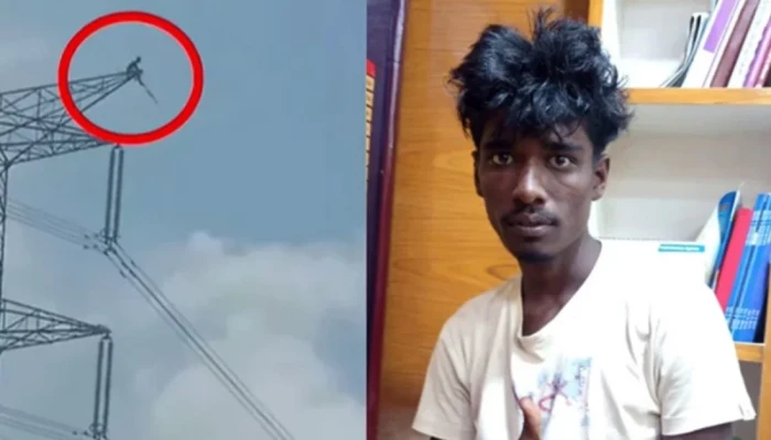 বৈ'দ্যু'তি'ক টাওয়ারের চূড়ায় ৪ ঘণ্টা বসেছিল যুবক, উ'দ্ধা'রে ফায়ার সার্ভিস