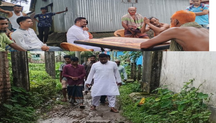 কেন্দুয়ার মদিনা বাগ ও শান্তিবাগে সড়ক-ড্রেন উন্নয়নে পরিদর্শন