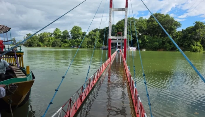 পাহাড়ি ঢলে রাঙ্গামাটিতে বাড়ছে পানি, ত'লি'য়ে গেছে ঝু'ল'ন্ত সেতু