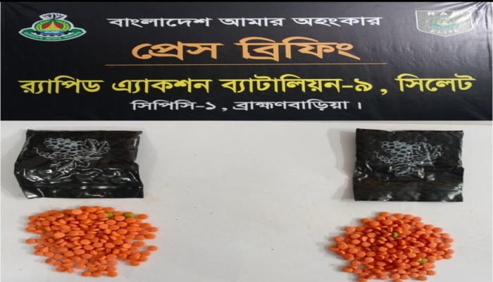 র‌্যাব-৯ এর অ'ভিযানে ব্রাহ্মণবাড়িয়া থেকে ৩৯০ পিস ই'য়াবা ট্যাবলেটসহ ০১ জন মা'দক ব্যবসায়ী গ্রে'ফতার